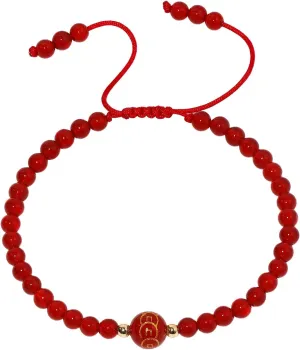 JEWME Red Agate Beaded Bracelet, Friendship Bracelet, Friend
