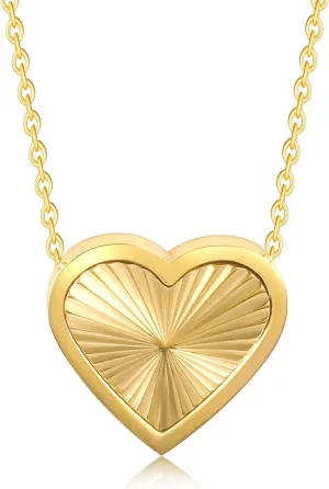 JINHUI Choker Necklace for Women with Heart Charm, 18K Gold Plated Women Necklace Cute Love Heart Dainty Thin Tiny Layered Stackable Necklace Jewelry