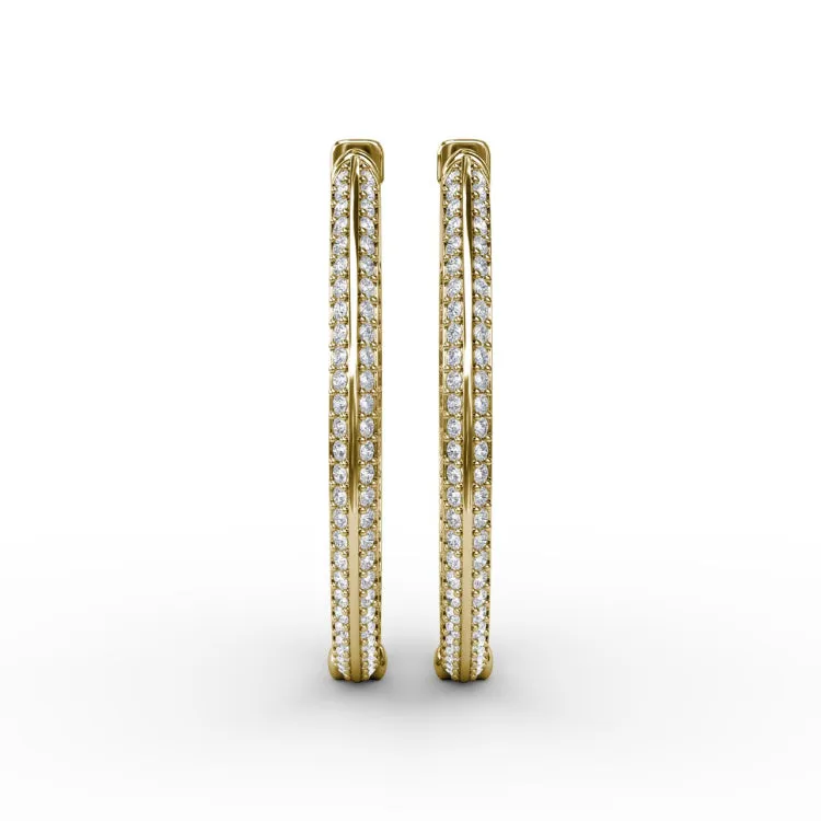 Knife Setting Diamond Hoop