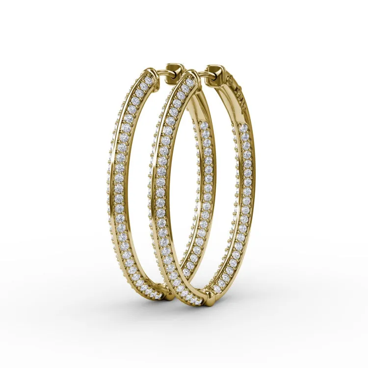 Knife Setting Diamond Hoop