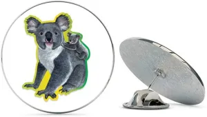 Koala Mom and Baby Cute Metal 0.75" Lapel Hat Pin Tie Tack Pinback