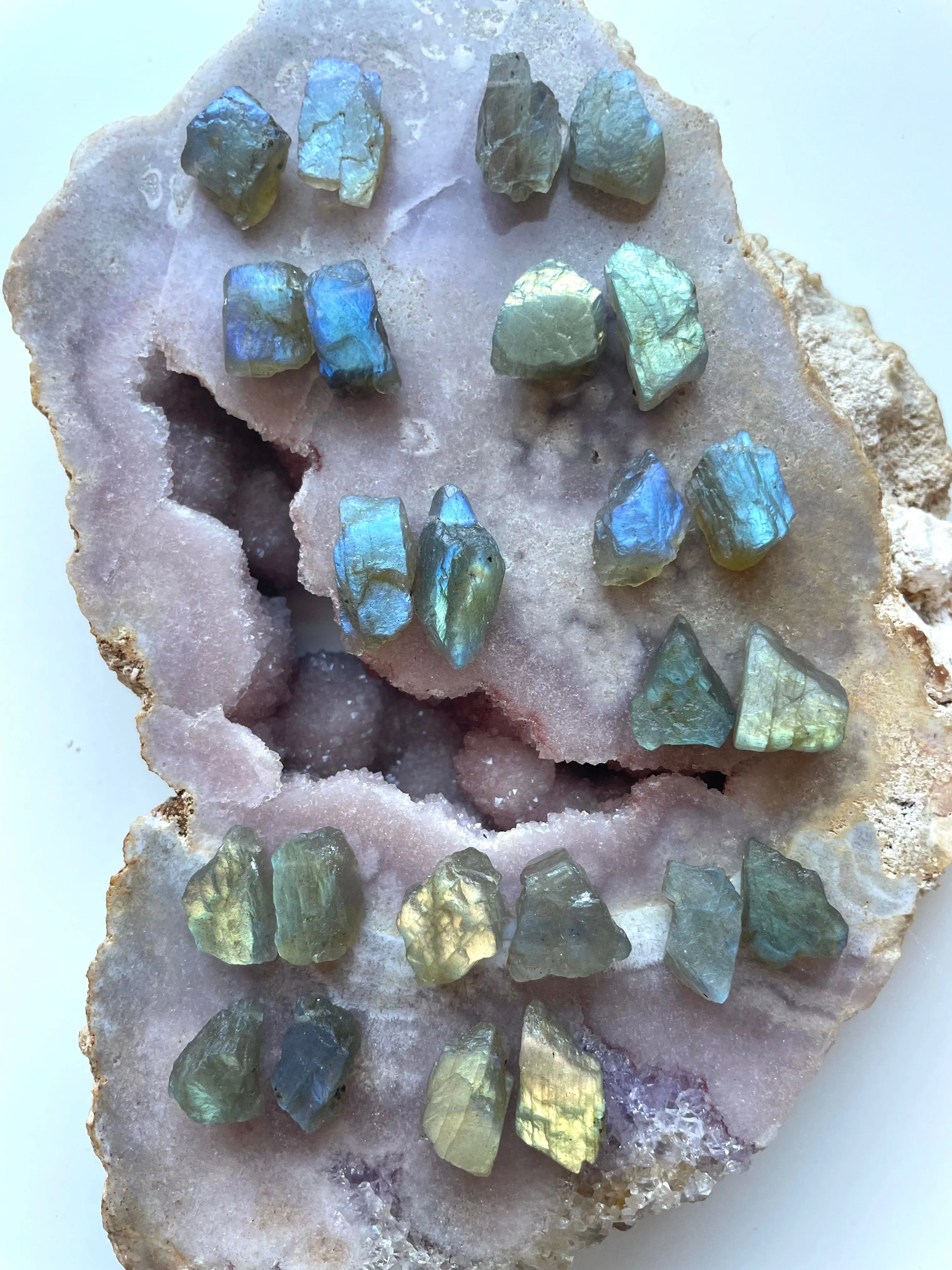 Labradorite Threader Earrings Sterling Silver or 14kt Gold Filled