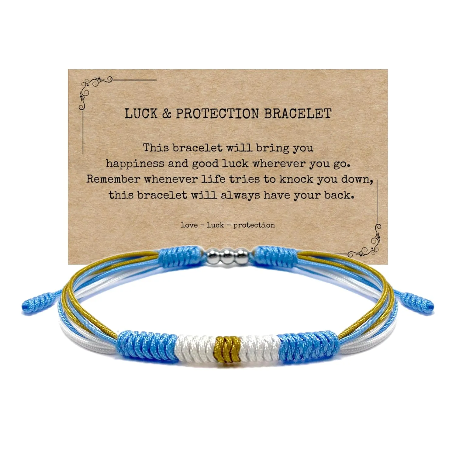 LAMIBEE Argentina Flag Bracelet, Lucky Protection Wrist Wrap Bracelet, Amulet and Boho Style Rope Bracelet for Women, Men, Surfer String Thread (Argentina Flag)