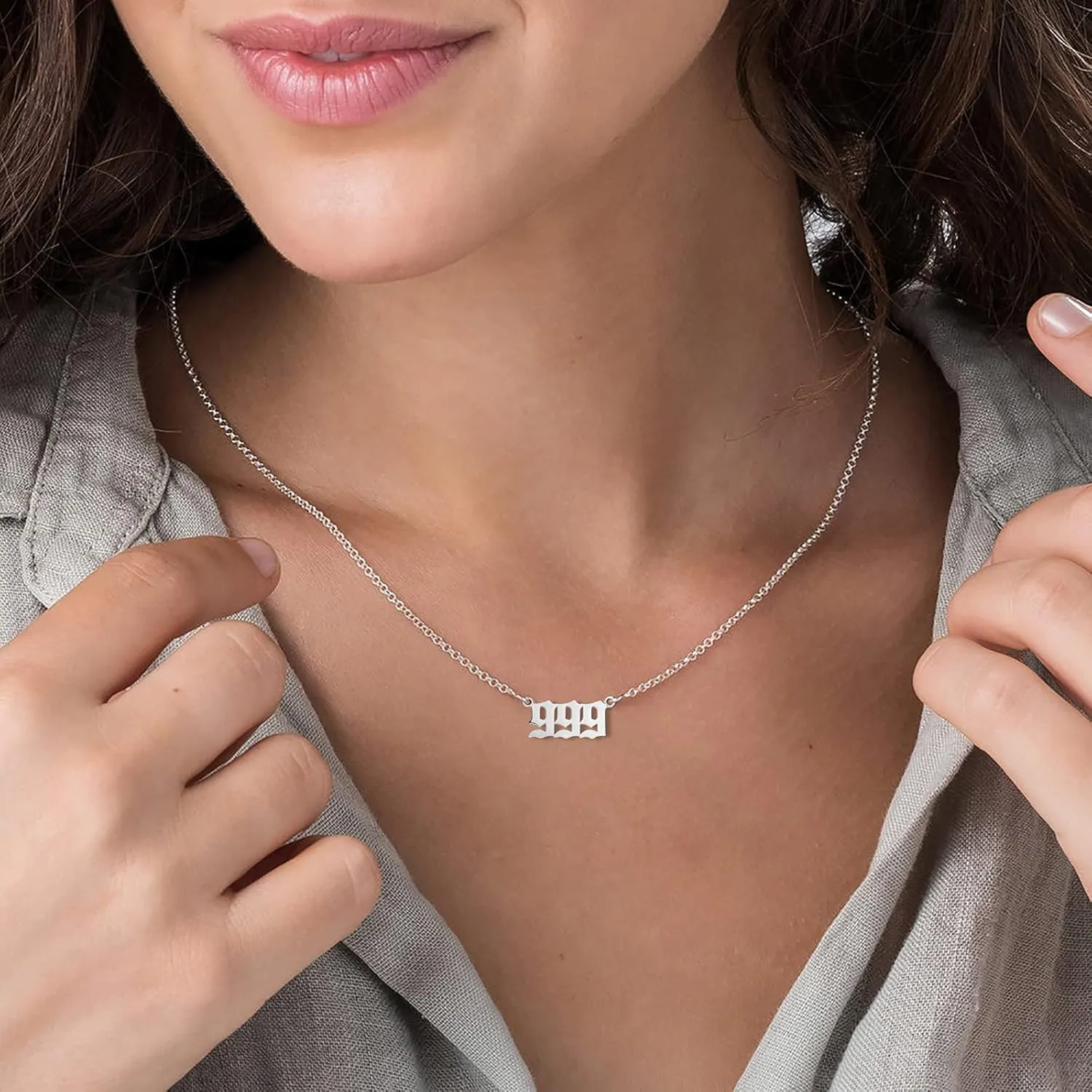 LAOYOU 2pcs Pack Angel Number Necklace For Women, Gold Silver 000 111 1111 222 333 444 555 666 777 888 999 Angel Numbers Necklace For Girls Numerology Jewelry Hypoallergenic Non Tarnish