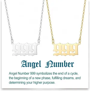 LAOYOU 2pcs Pack Angel Number Necklace For Women, Gold Silver 000 111 1111 222 333 444 555 666 777 888 999 Angel Numbers Necklace For Girls Numerology Jewelry Hypoallergenic Non Tarnish