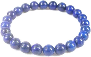 Lapis Lazuli Beads Bracelet 8mm Certified Gorgeous Semi-Precious Gemstones Beaded Bracelet Unisex