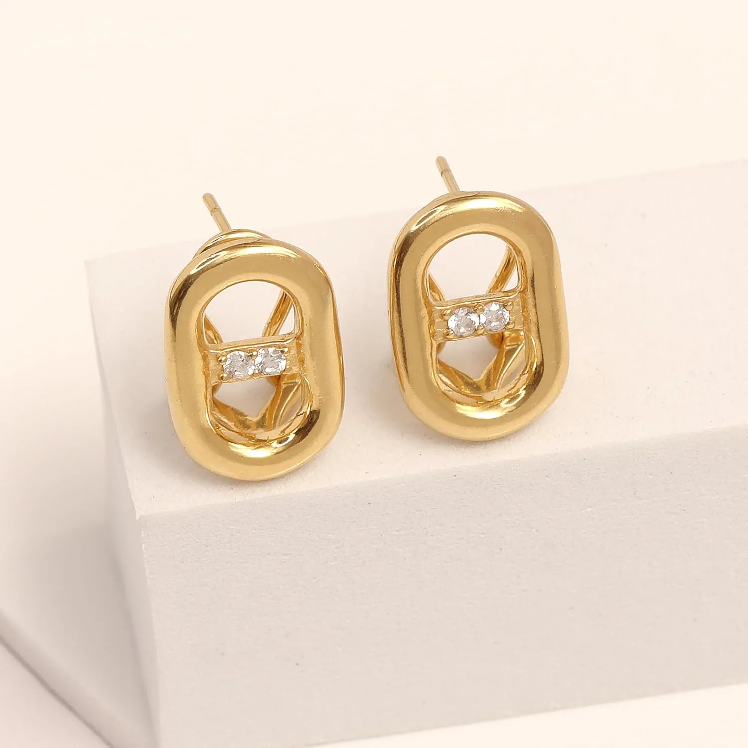 LeCalla 925 Sterling Silver Omega Back Earrings for Women | Pierced Stud Earrings Gift for Her, Wife or Girlfriend | Classic Omega Back Stud Earrings Jewelry for Daily Wear or Special Occasions