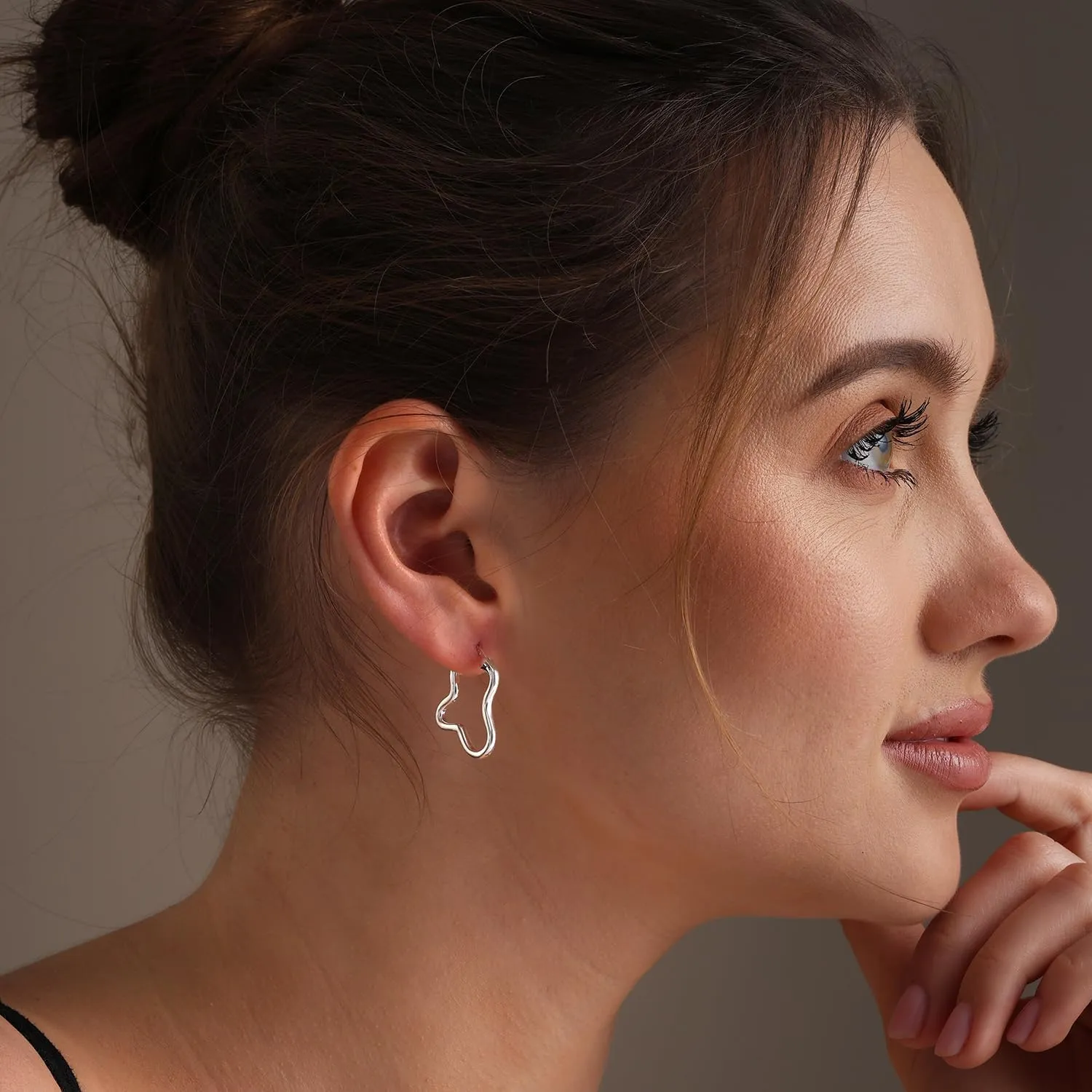 LeCalla 925 Sterling Silver Twisted Hoop Earrings for Women | Lightweight Hypoallergenic Handmade Classic Twist Click-Top Hoop Earrings