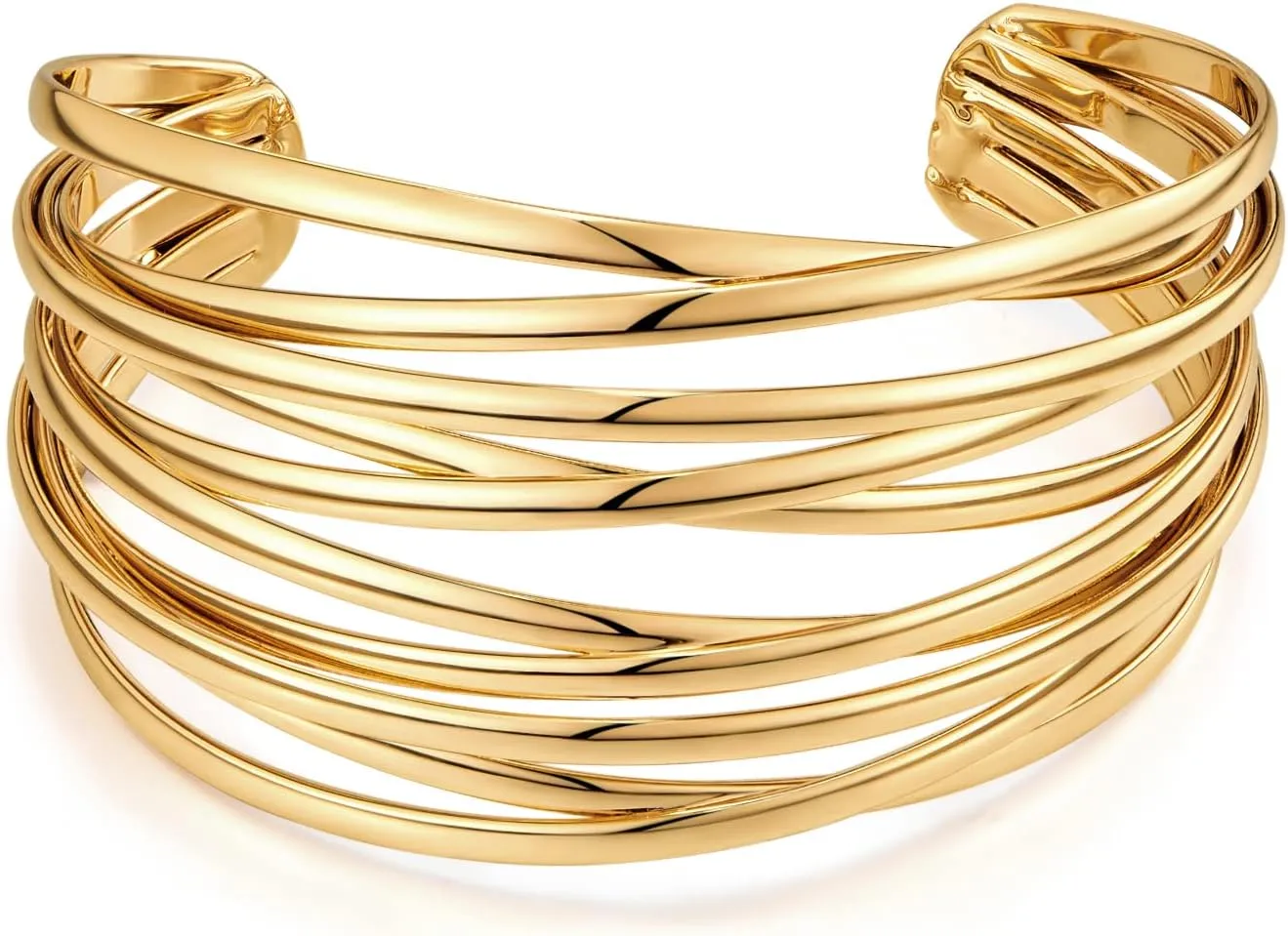 LILIE&WHITE Twisted Gold Bracelet For Women - Love Bracelet, Trendy Boho Jewelry For Girls