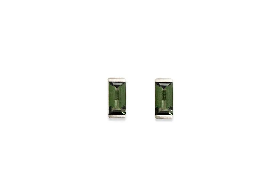 Linea Green Tourmaline Studs