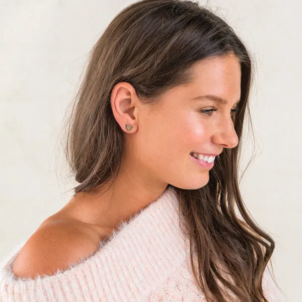 Little Lotus Stud Earrings (Bronze)