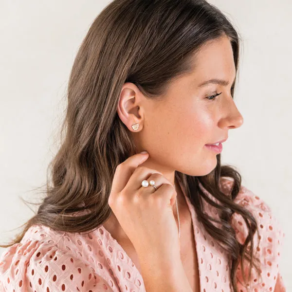 Little Lotus Stud Earrings (Bronze)