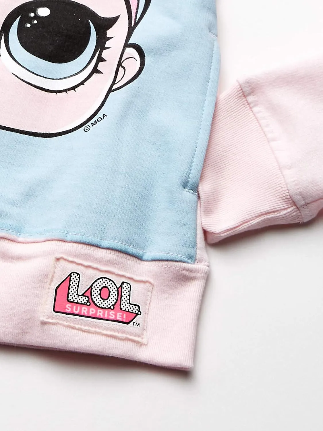 L.O.L. Surprise! Girls' The Glitterati Crystal Queen Big Face Zip-up Hoodie