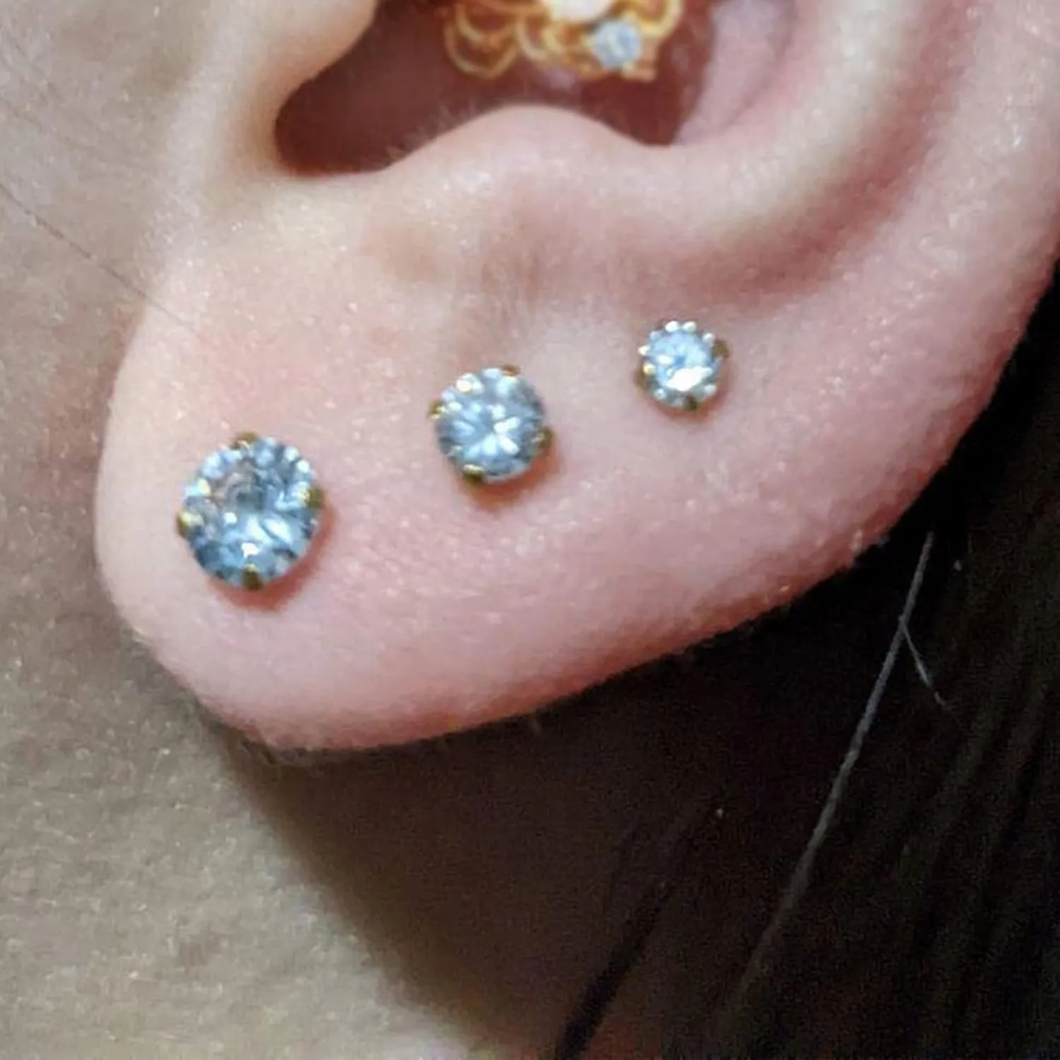 Longita Threadless Nose Stud 20g Flat Back Gold Cartilage Earring Silver Helix Earrings 20 Gauge Push in With Backs Nose Rings Hoops Piercing Taper