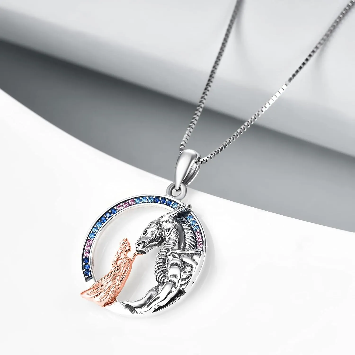 LUHE Animal Necklace Sterling Silver Cute Pendant Jewelry Gifts for Women and Teens