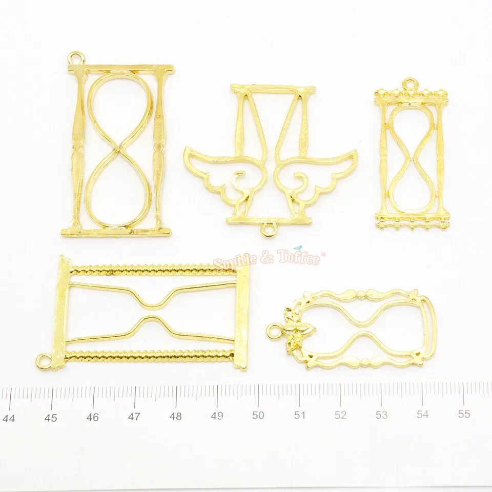 Magical Hourglass Theme Open Bezel (5 pieces)