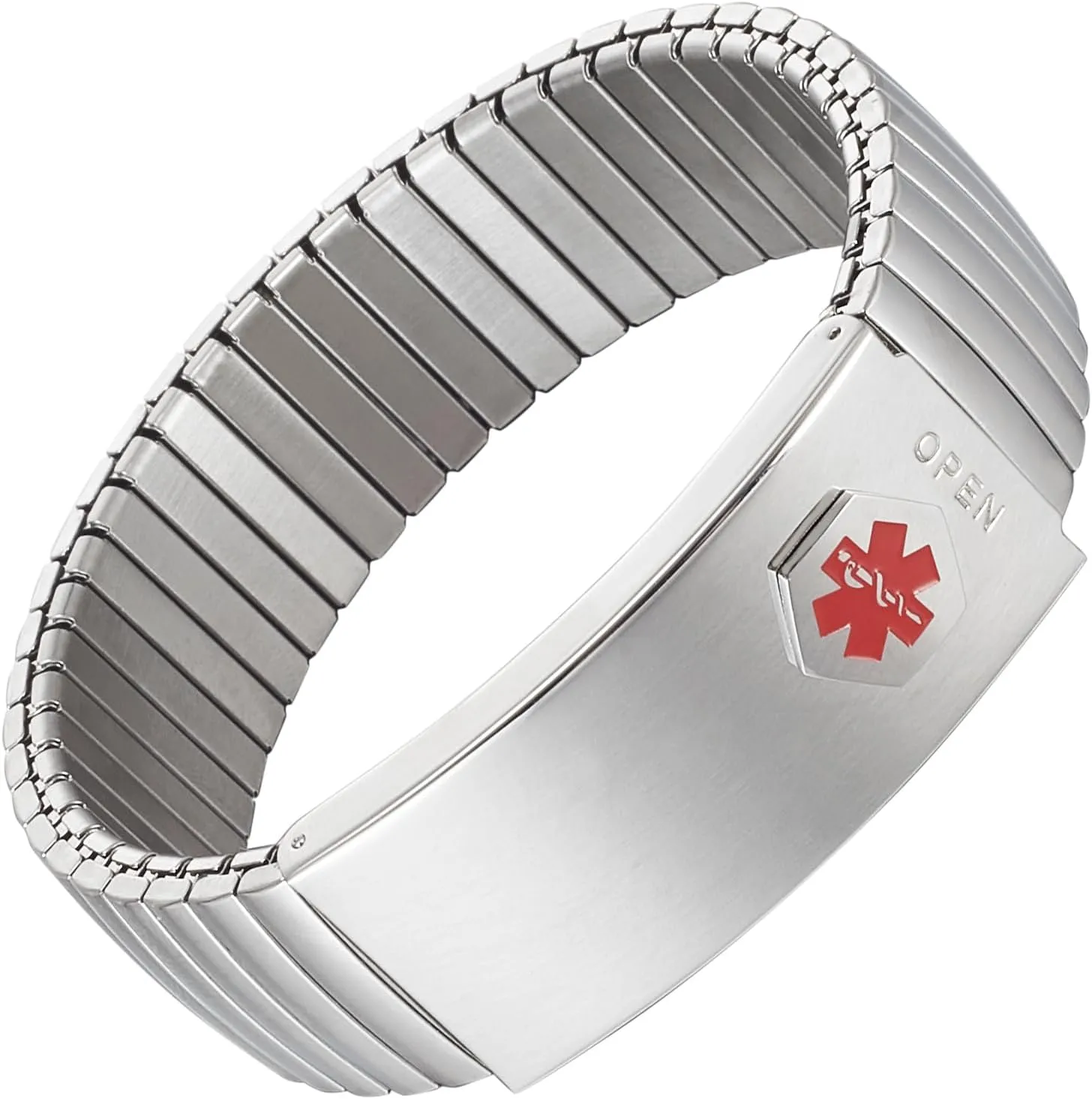 MagVIVACE Men's Medical ID Alert Bracelet, Stainless Steel Medic Jewelry