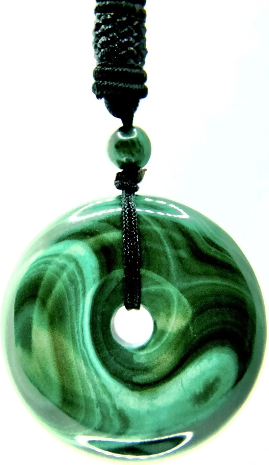 Malachite Necklace Natural Green April Birthstone Azurite Crystal Pendant Healing Aura Reiki Spriritual Jewelry