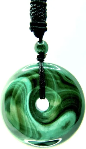 Malachite Necklace Natural Green April Birthstone Azurite Crystal Pendant Healing Aura Reiki Spriritual Jewelry