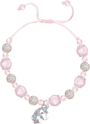 M&Ostyle Magical Unicorn Bracelet for GirlsPink Bracelet Unicorn Jewelry Gifts for Girls Daughter Granddaughter Niece Birthday Christmas