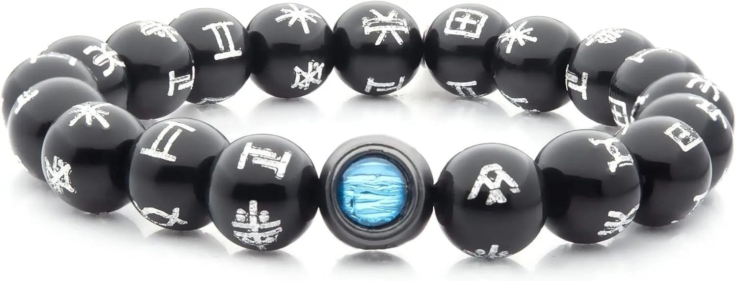 Marvel Studios Black Panther Light-Up Kimoyo Beads Bracelet Prop Replica - Officially Licensed Collectible - Panther Jewelry - Marvel Black - Wakanda