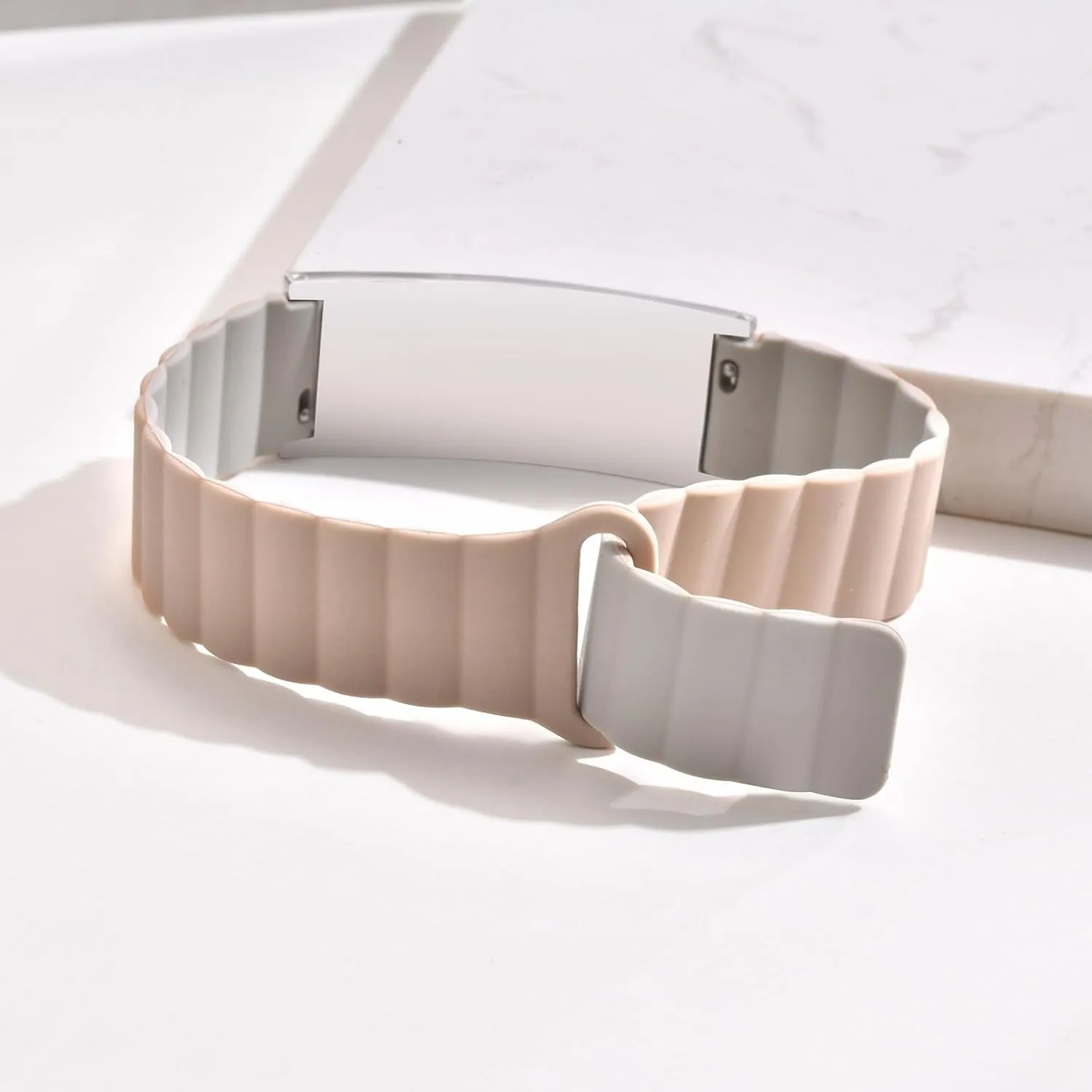 MEALGUET Comfortable Medical ID Bracelet for Men & Women - Custom Engraved Silicone Strap Comfort Fit Medical Alert Bracelets for Sports,Adjustable Waterproof Customizable Wristband for Diabetic