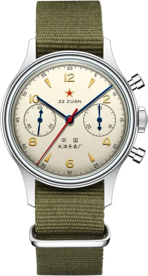 Men's Mechanical Wristwatch, Seagull 1963 Aviation Chronograph Pilot Mechanical Watch, Manual Winding, GD 1963 International Edition, ST1901