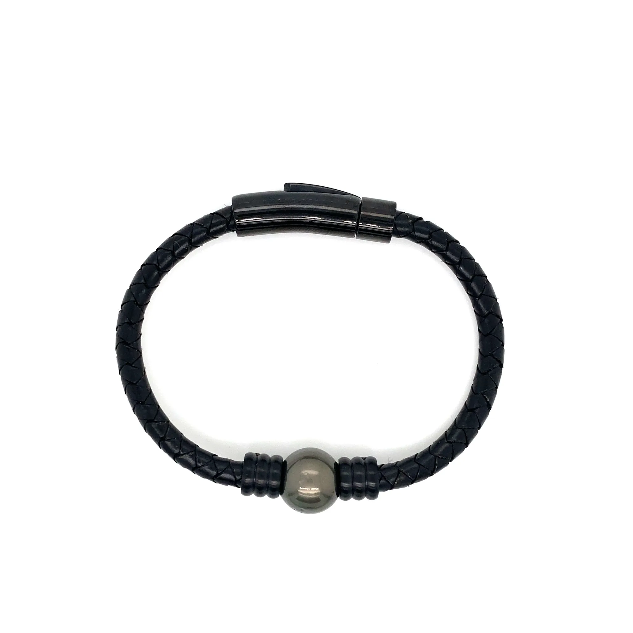 Men's Tahitian Pearl & Leather Bracelets