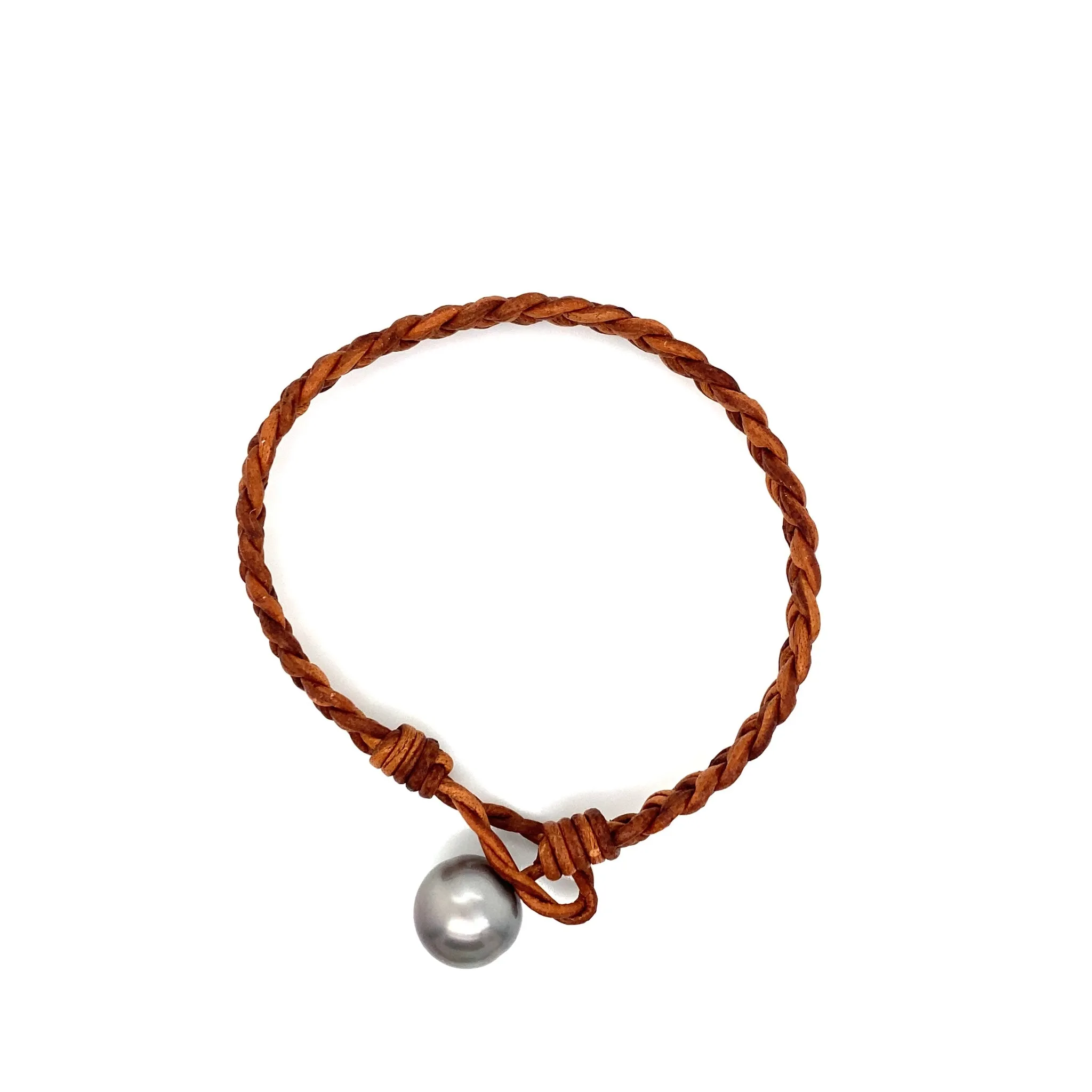 Men's Tahitian Pearl & Leather Bracelets