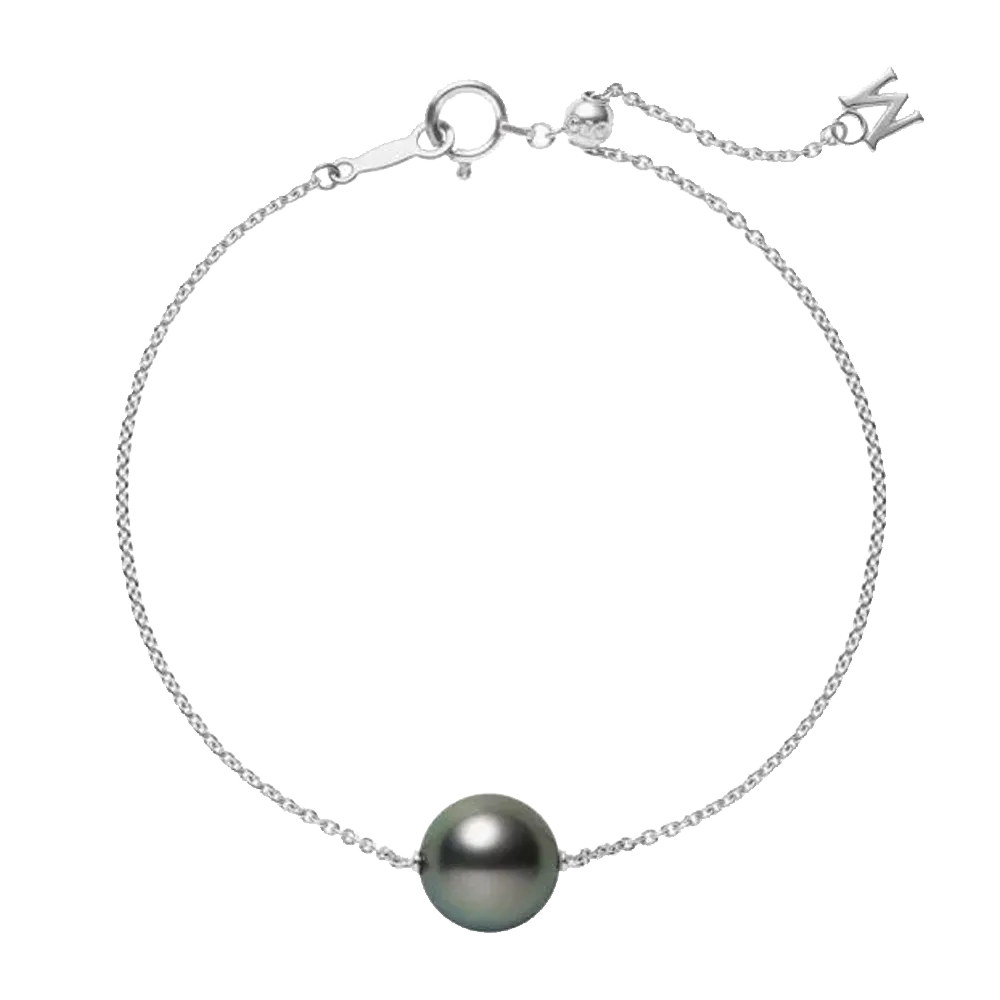 Mikimoto Pearl Chain Bracelet - Black South Sea