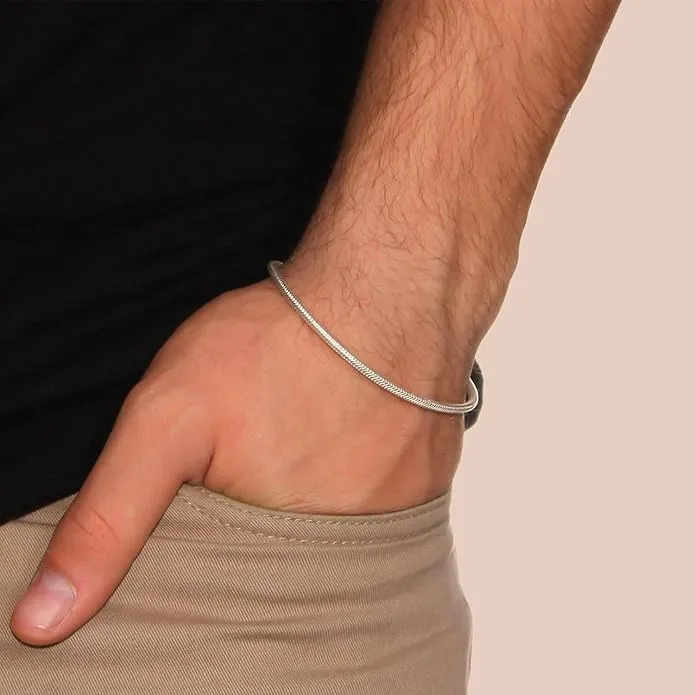 Minimalist Bracelet For Him 925 Silver