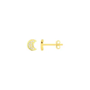 Moon Studs Gold