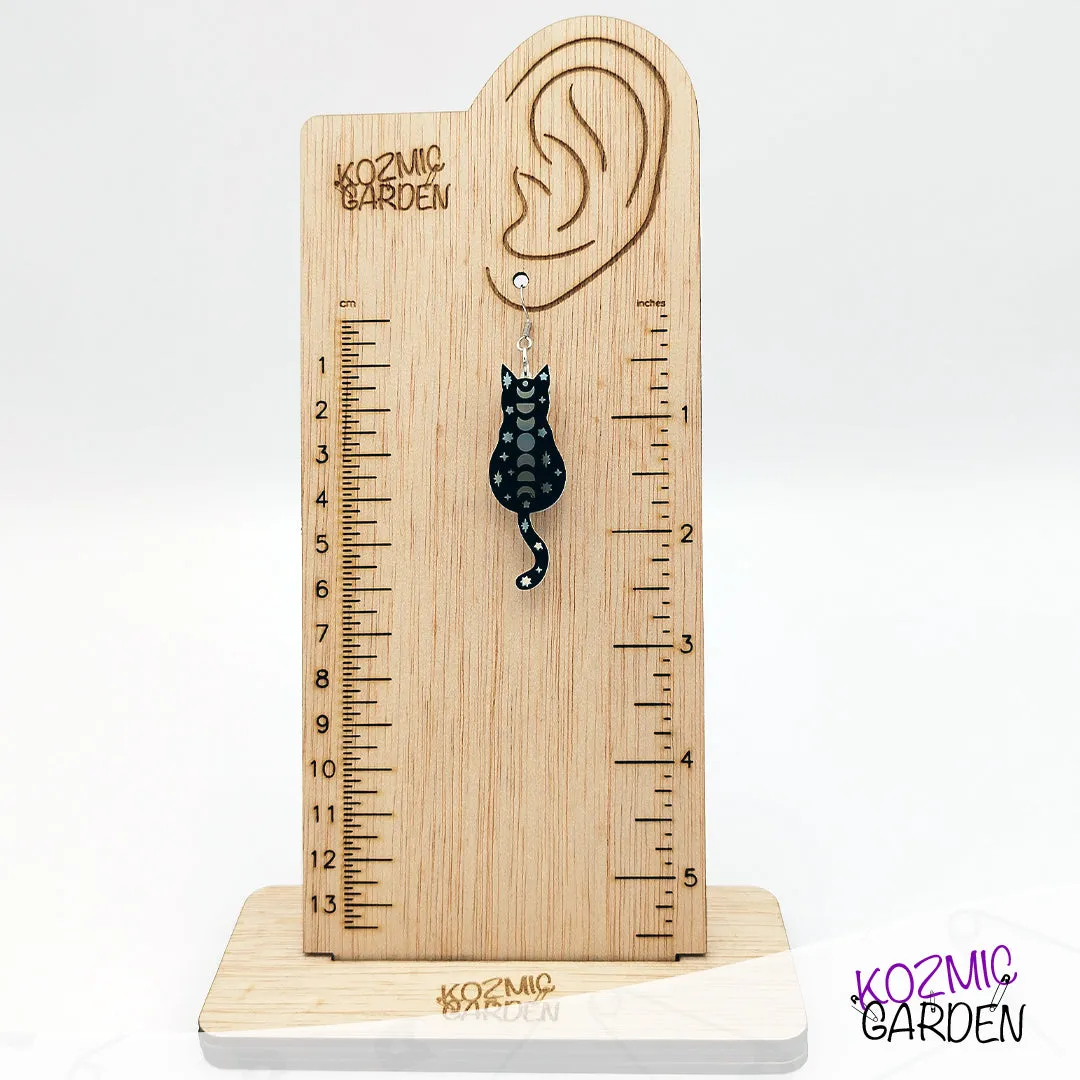 Moonlit Cats Earrings | Whisk away into mystic nights!
