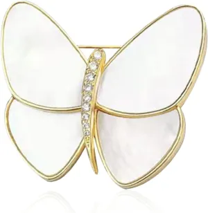 Multicolor Rhinestone Pearl Crystal Butterfly Cute Animal Brooch Pin Lapel Pin for Women Decoration Gift Fashion Wedding Jewelry