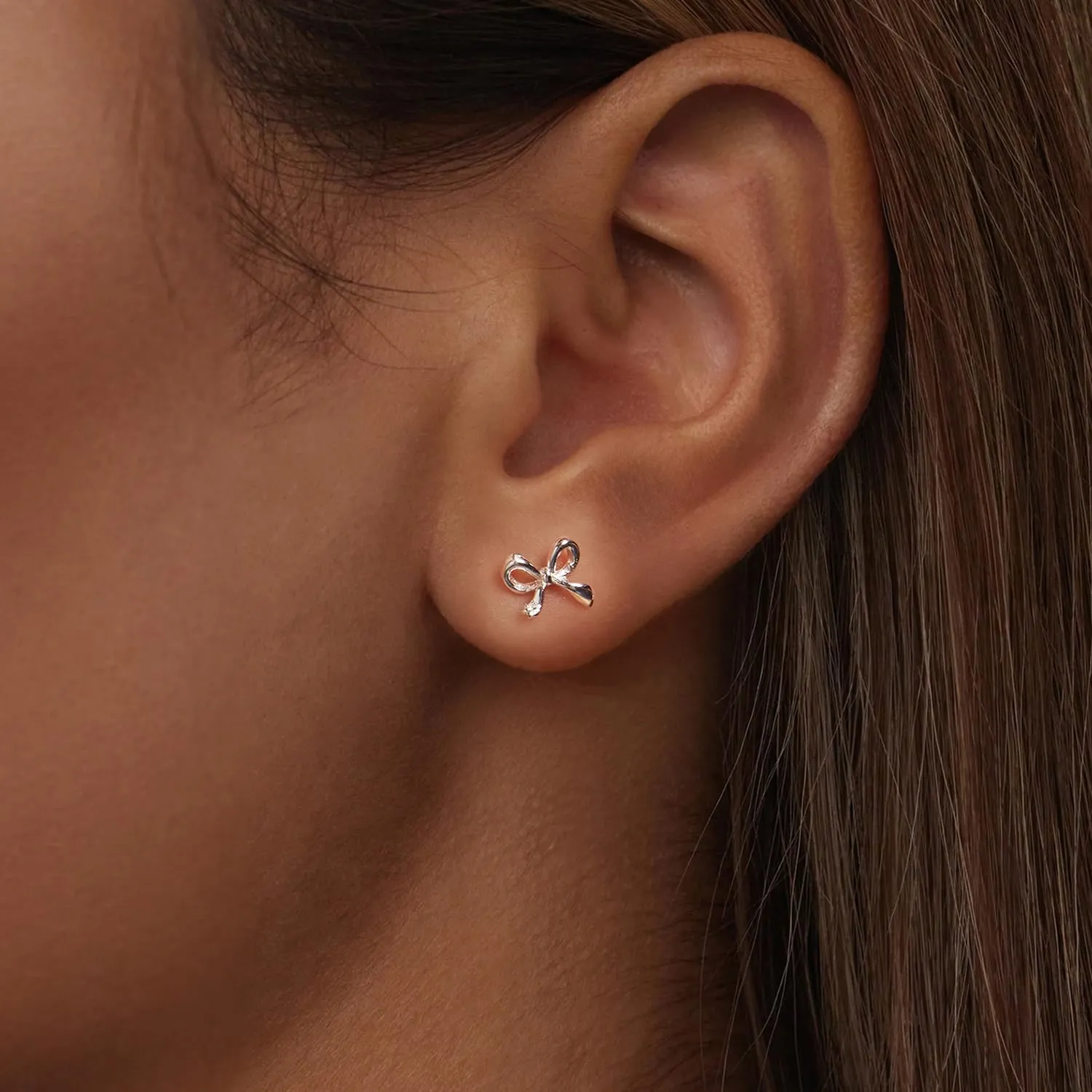 MUNDELL 925 Sterling Silver Classic Bow Knot Stud Earrings Butterfly Owl Poker Heart Hypoallergenic Earrings for Women Fine Jewelry