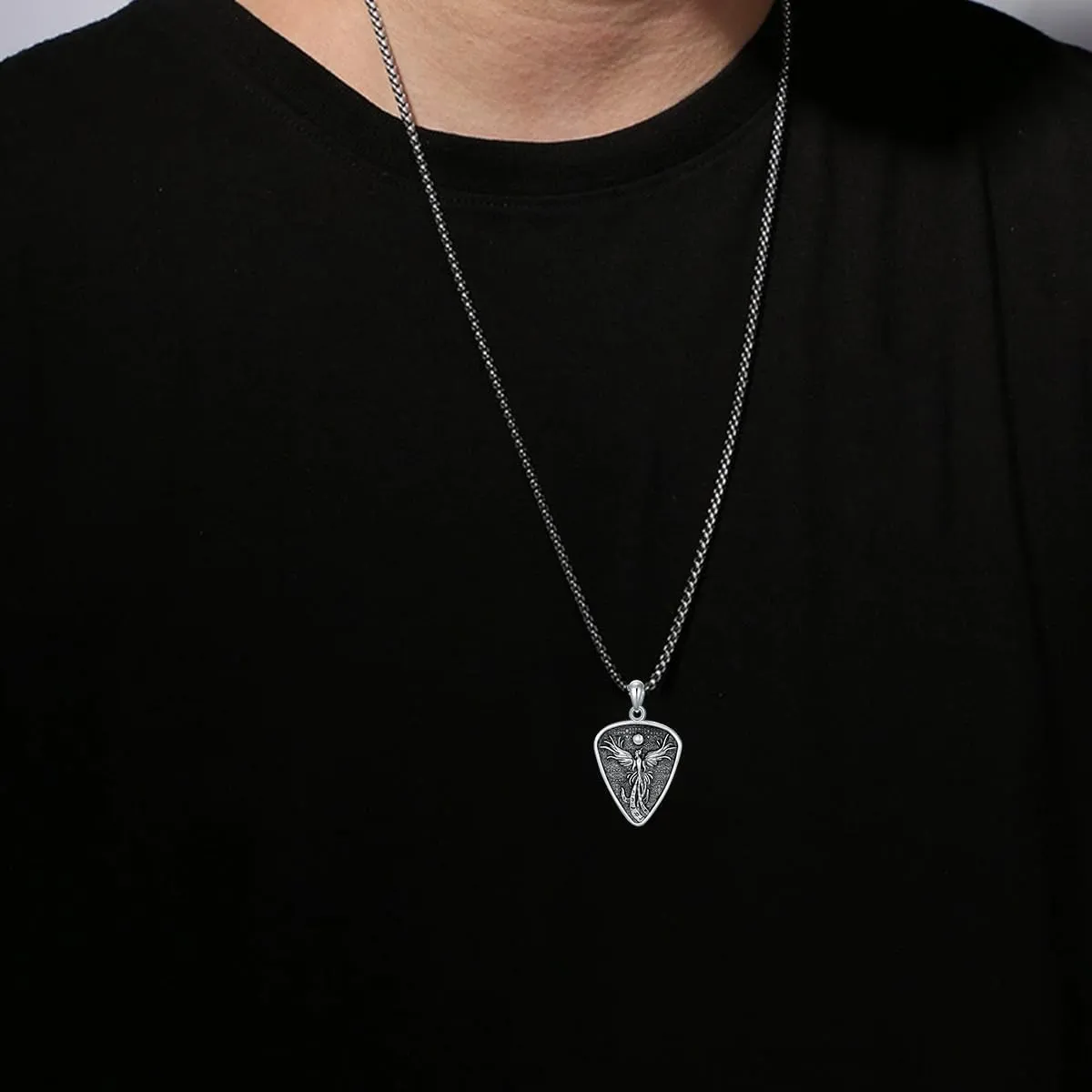 Music Necklace for Women Men 925 Sterling Silver Irish Harp/Guitar/Lyre/Guitar Pick Necklace Treble Clef Pendant Musical Jewelry Gifts for Music Lovers