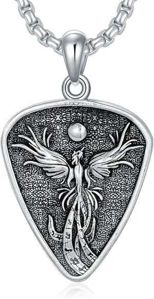 Music Necklace for Women Men 925 Sterling Silver Irish Harp/Guitar/Lyre/Guitar Pick Necklace Treble Clef Pendant Musical Jewelry Gifts for Music Lovers