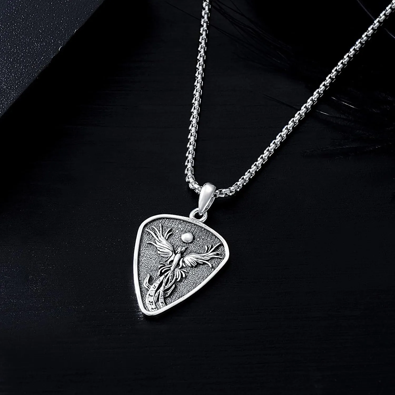 Music Necklace for Women Men 925 Sterling Silver Irish Harp/Guitar/Lyre/Guitar Pick Necklace Treble Clef Pendant Musical Jewelry Gifts for Music Lovers
