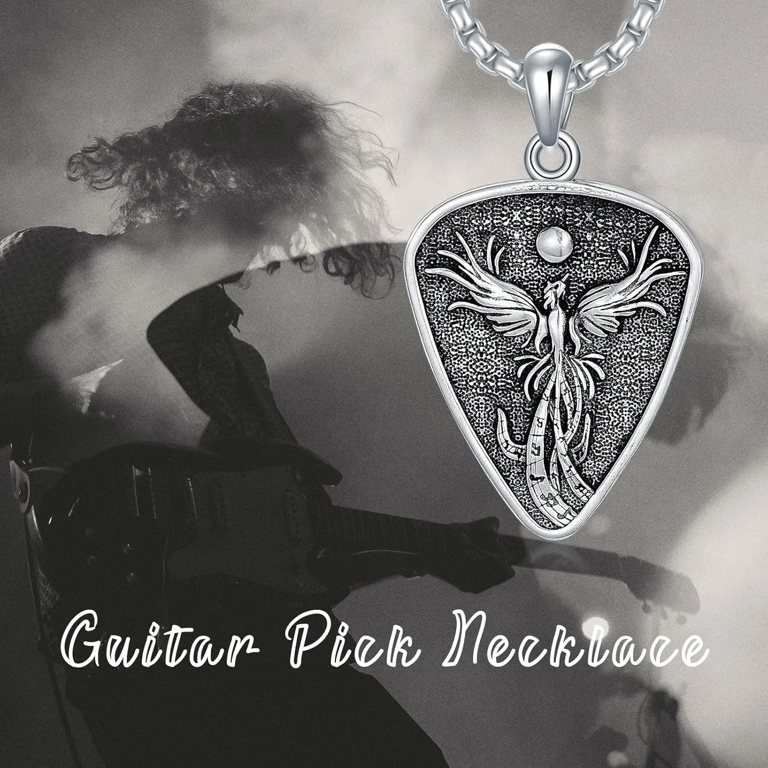Music Necklace for Women Men 925 Sterling Silver Irish Harp/Guitar/Lyre/Guitar Pick Necklace Treble Clef Pendant Musical Jewelry Gifts for Music Lovers