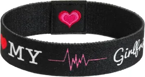 Nanafast Elastic Wristband Bracelets for Women Man, I Love My BF GF, Stretchy Elastic Band, Relationship Promise Wristbands for Couples Friendship Gift Jewelry