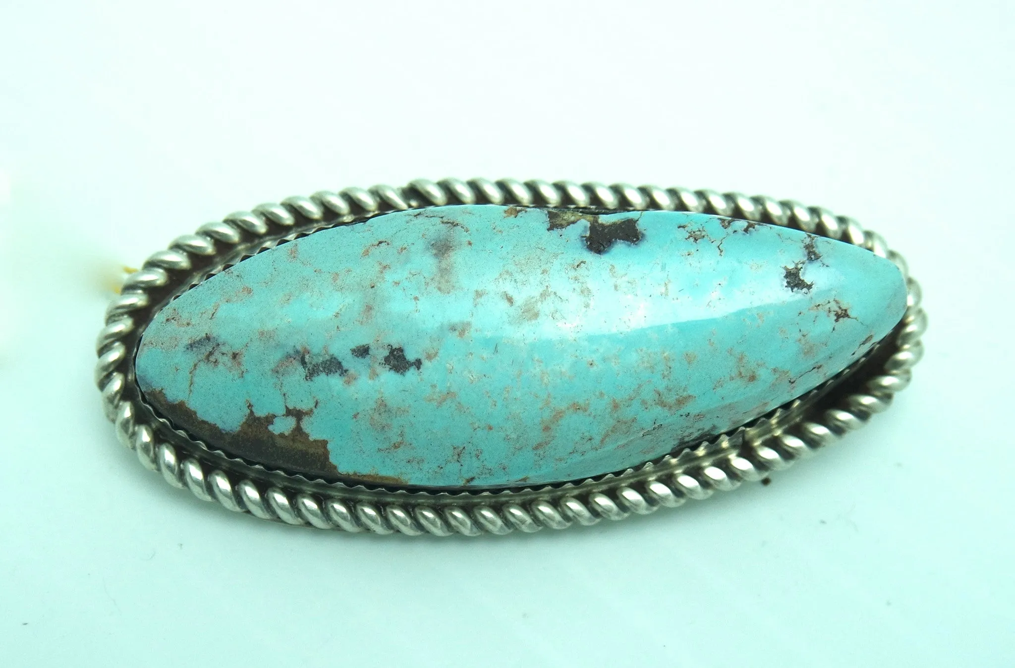 Native American Navajo Silver and Turquoise Brooch/Pin