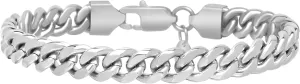 Nautica Men's Bracelet  Stainless Steel Miami Cuban Flat Link Chain Bracelet