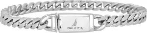 Nautica Mens BraceletOxidized Stainless Steel Curb Link Chain Bracelet for Women and Men