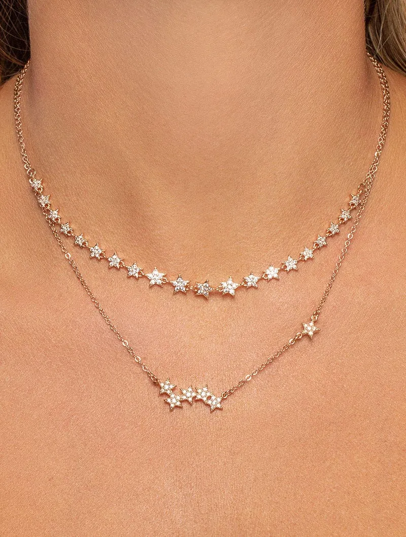 NECKLACE BAR ROSE STAR