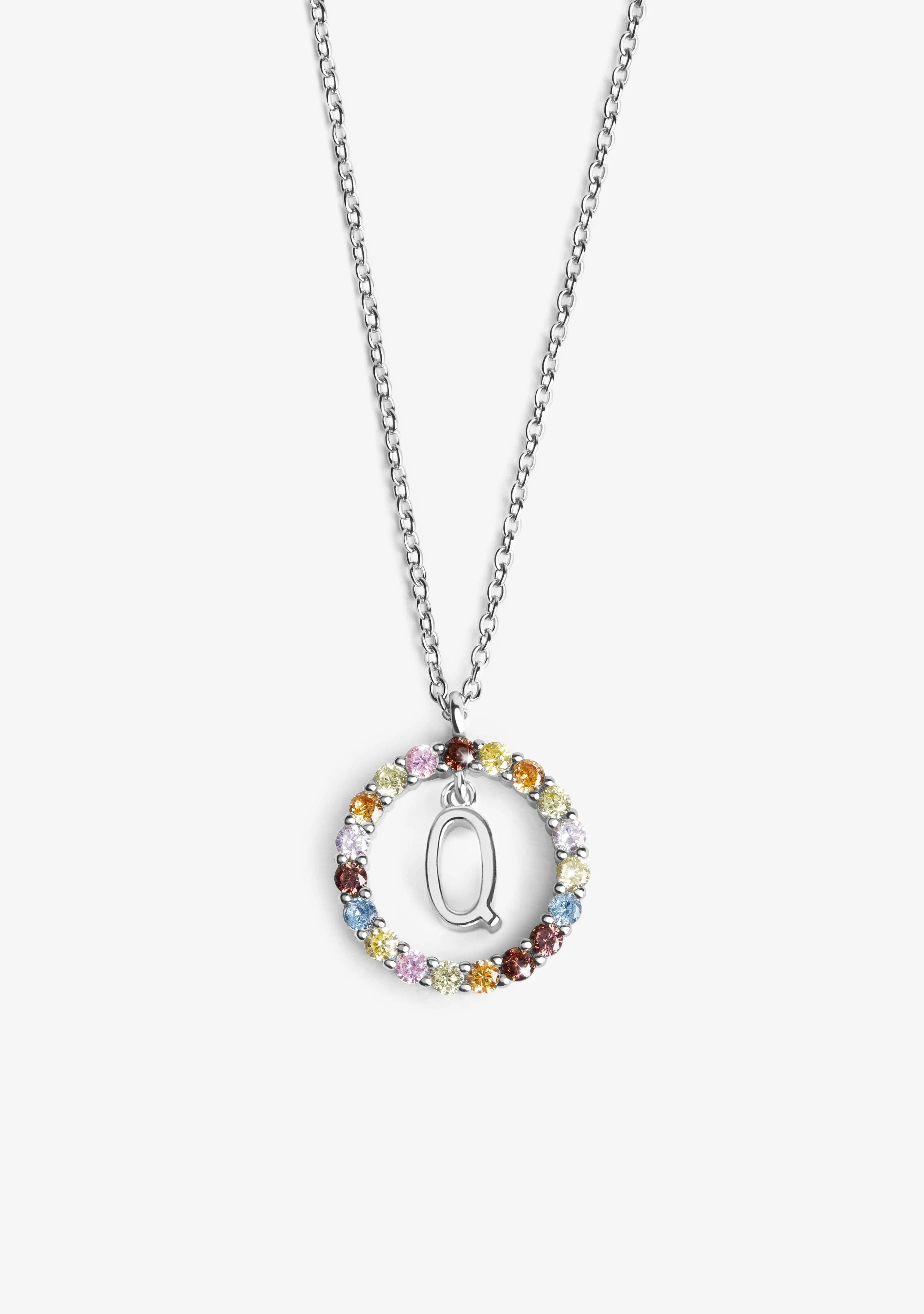 Necklace Iniziale Letter Q Silver