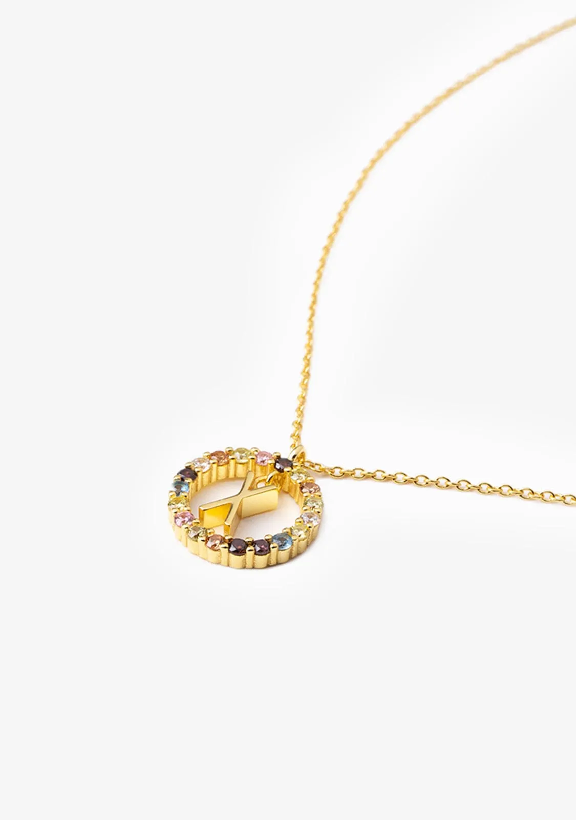 Necklace Iniziale Letter X Gold