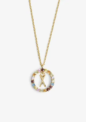 Necklace Iniziale Letter X Gold