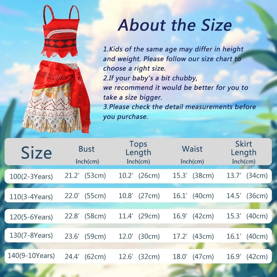 Ocean Princess Dress for Girls with Flower Crown, Shell Necklace & Hair Clip, Sparkly Party Outfit for Ages 3-9