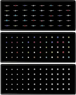 OMAIGAR 3 Boxes 120 Pcs Nose Rings Studs 40 Pcs Nose Rings Hoops, Stainless Steel Nose Piercings Body Jewelry, Ideal Gift with Cute Package