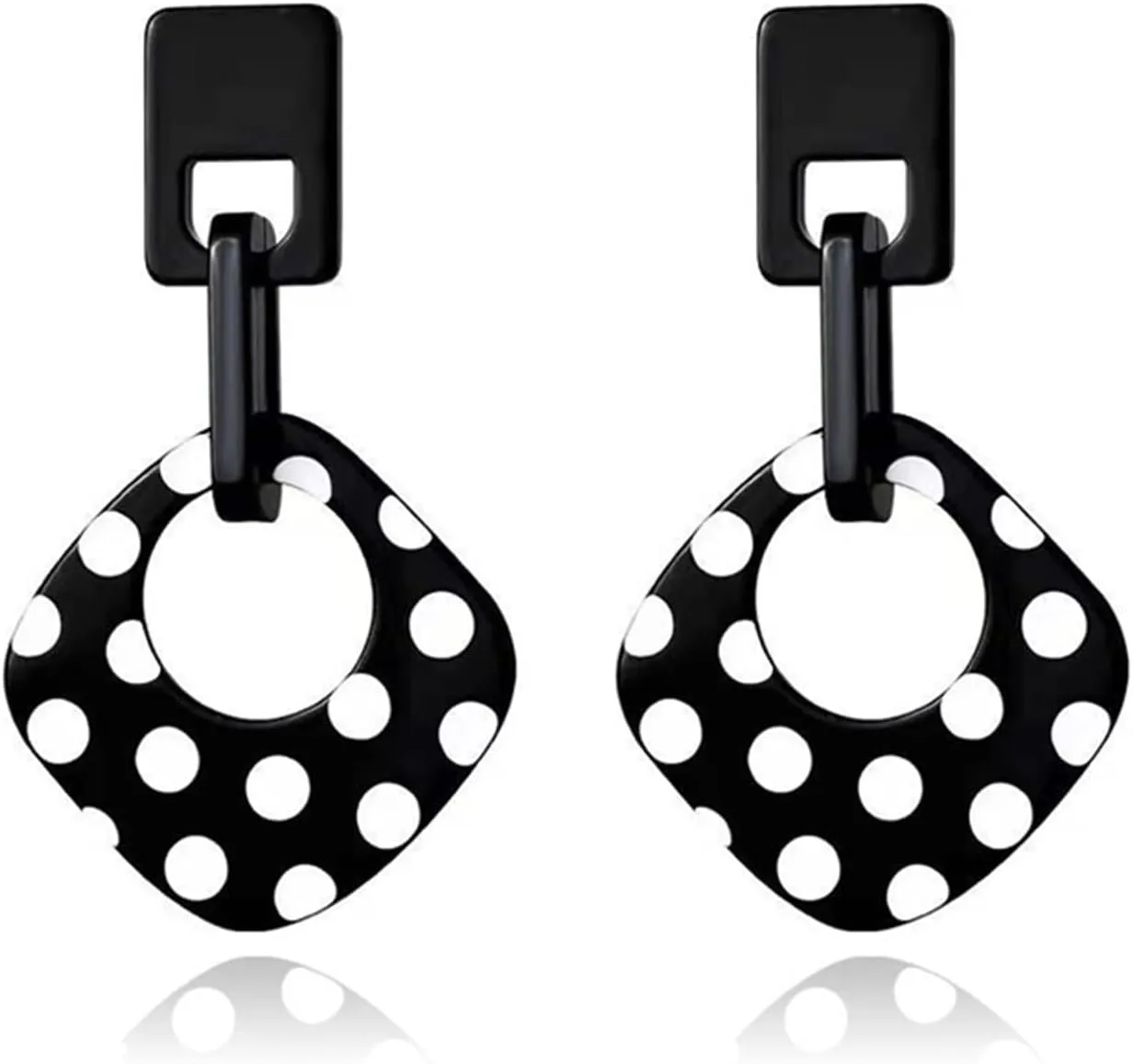 ONLYJUMP Exaggerated Geometry Earrings Acrylic Round Square Triangle Heart Dangle Earrings for Women Multilayer Bohemia Earrings Classic Retro Minimalist Earrings Statement Jewelry